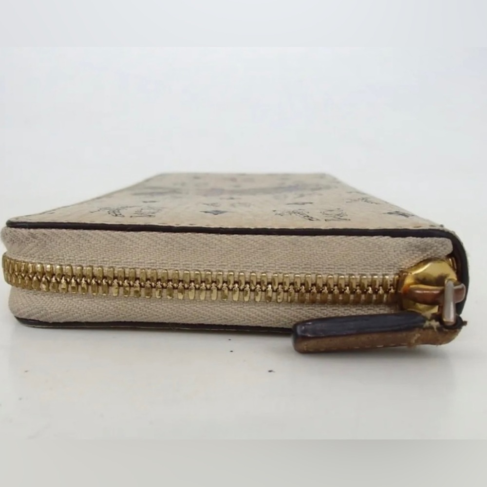 MCM Visetos Rabbit Leather Zip Around Long Wallet Pink Interior Canvas HOST PICK - Picture 7 of 12